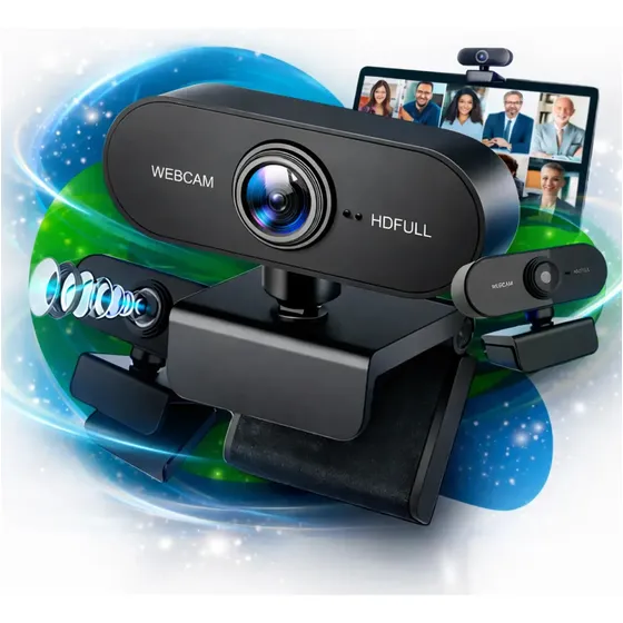 Webcam Maxnova MXN 4k PRO Full HD 1080p com Microfone Plug & Play