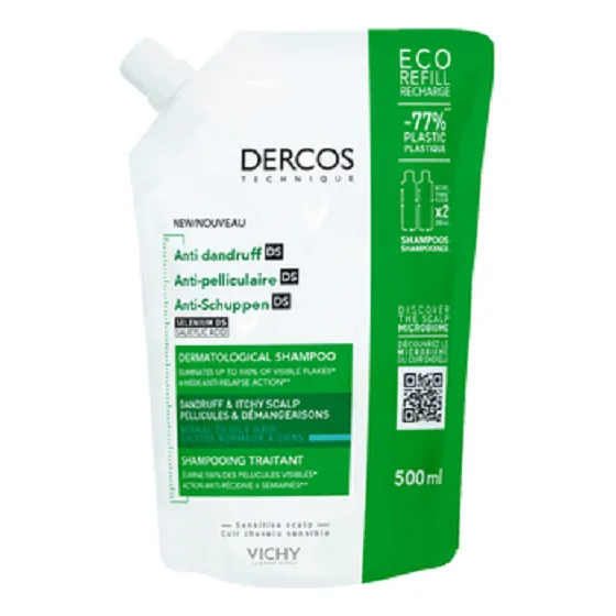 Vichy Dercos Champú Anticaspa Cabello Normal A Graso Recarga