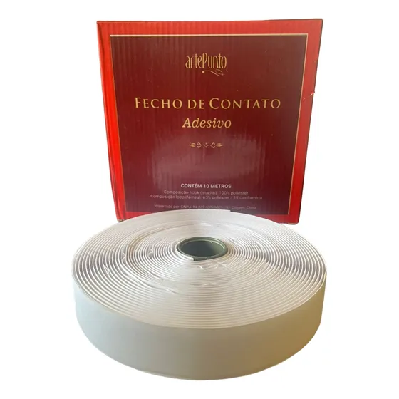 Fecho Contato Velcro Fita Cola 10 Metro 25mm Alta Aderência