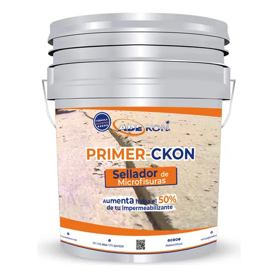 Primer-ckon Sellador De Microfisuras Transparente 19l