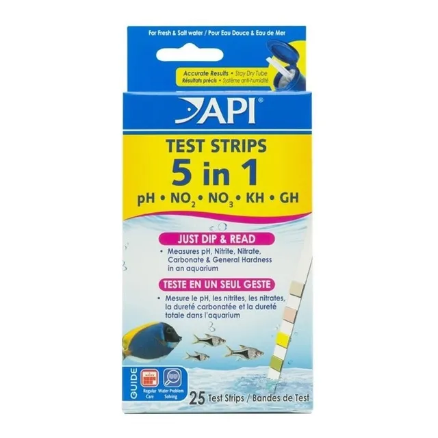 Test Strips 5 En 1 Ph Nitritos Nitratos Kh Gh Agua Acuario