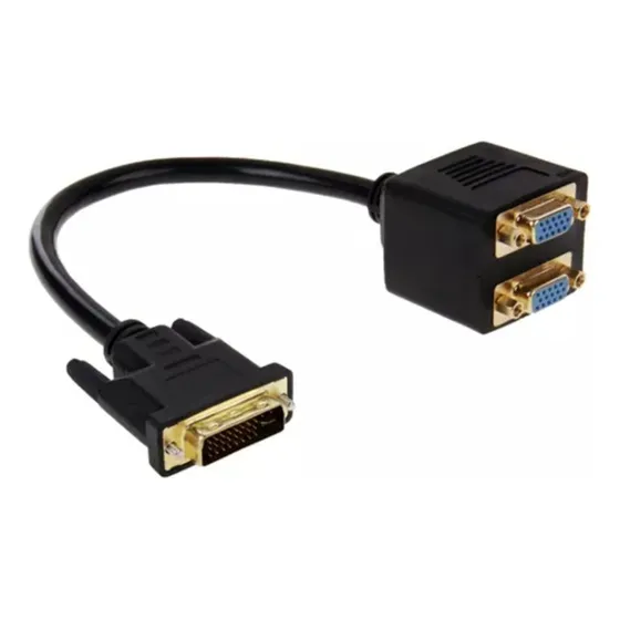 Divisor Dvi Para Vga Splitter 2 Monitores  Alta Qualidade
