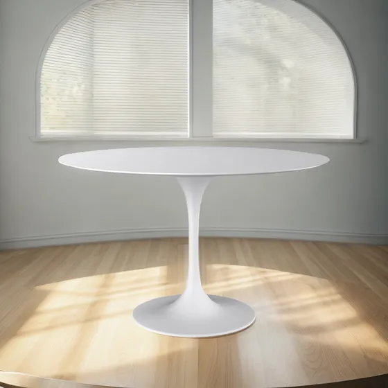 Mesa Tulip Saarinen 80 Cm De Diámetro Madera Laqueada Mdf