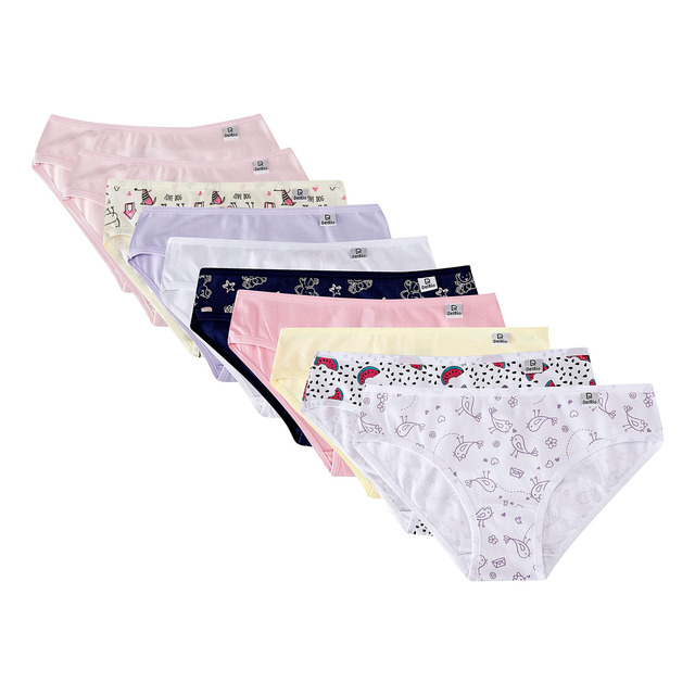 Kit Com 10 Calcinhas Infantil Menina Cotton Miss Delrio Kit Com 10 Calcinhas Infantil Menina Cotton Miss Delrio