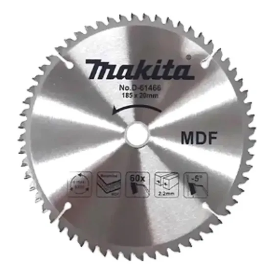 Hoja Sierra P/melamina Mdf 185mm 60d  Makita D-61466