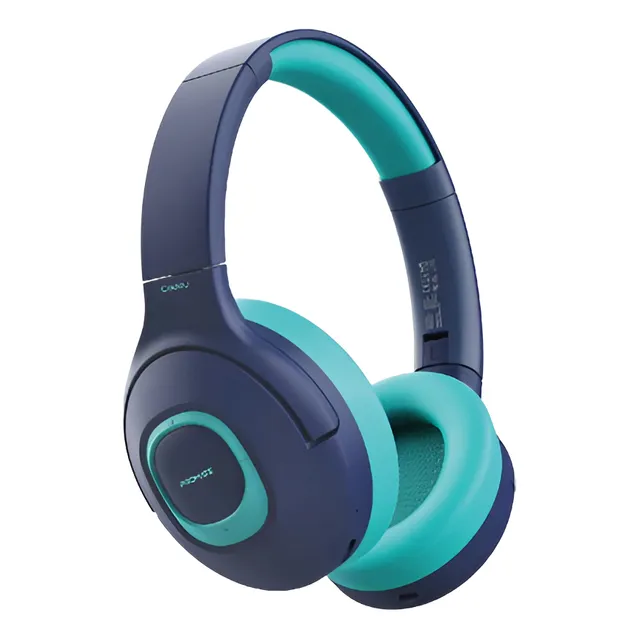 Auriculares Para Niños Bluetooth Promate Coddy Diginet Color Azul/celeste Luz Na