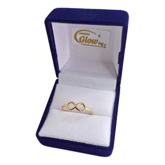 Anillo Oro 18k Macizo Hilo Calado Infinito Corazón Etc