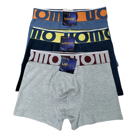 Pack X 3 Boxer Uomo Lisos/estampados Footprints Lisos M Pack X 3 Boxer Uomo Lisos/estampados Footprints Lisos M