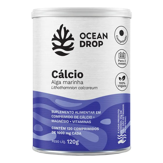 Calcio De Alga 120 Tablet 1000 Mg Ocean Drop