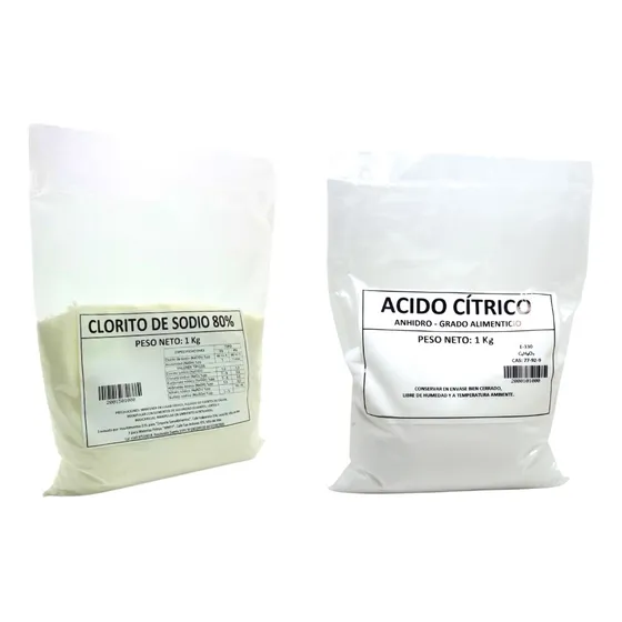 Pack Clorito De Sodio + Ácido Cítrico 1 Kg C/u