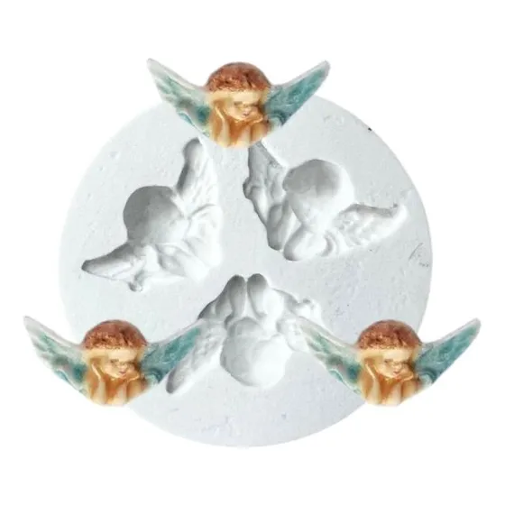 Molde De Silicone 3 Anjinhos Para Culinaria E Biscuit