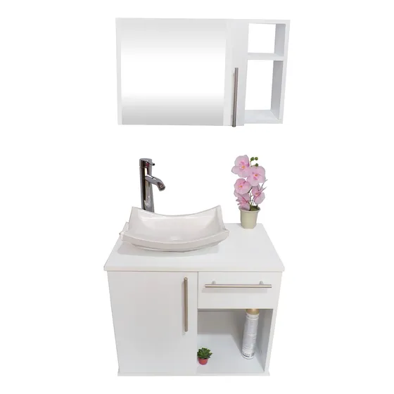Gabinete De Baño Con Lavamanos Y Monomando Con Botiquin