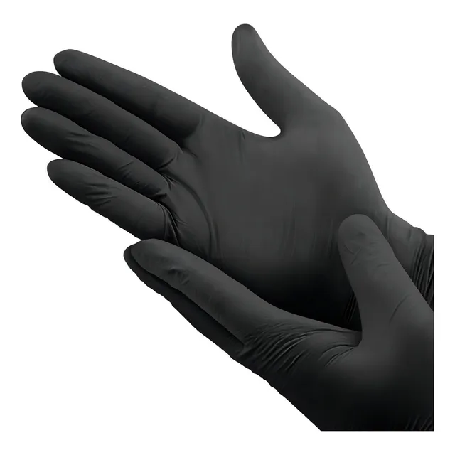 Luvas De Látex Black 10 Unidades - Proart P/ M/ G Cor Preto Tamanho P