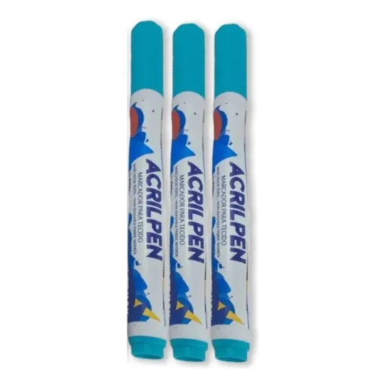 Caneta Para Tecido Acrilpen 3 Unidades - Acrilex - Pintura