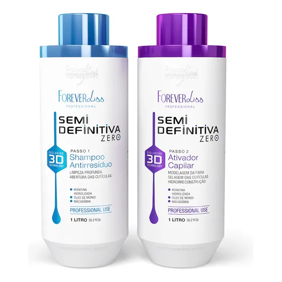 Kit Escova Semi Definitiva Zero 2x1l Forever Liss