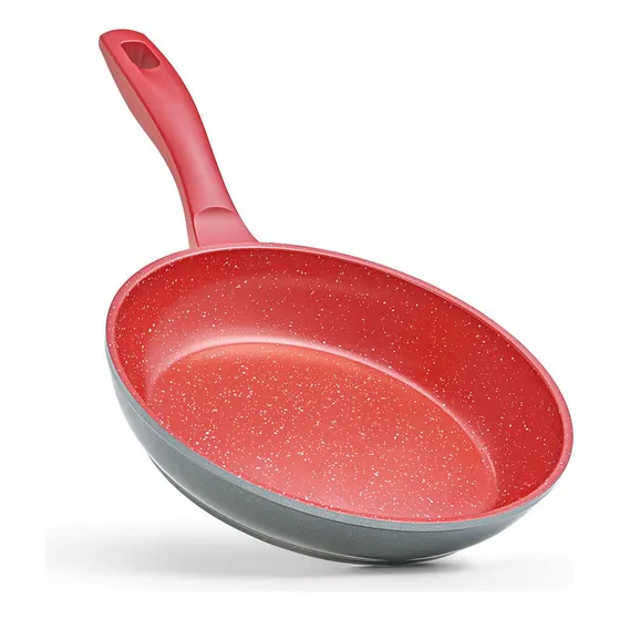Panela Polishop Sauté Grand Vermelha de 24cm Frigideira Flavorstone