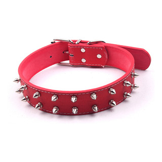 Collar Perro Estilo Punk Para Perros Medianos A Grandes Rojo Collar Perro Estilo Punk Para Perros Medianos A Grandes Rojo