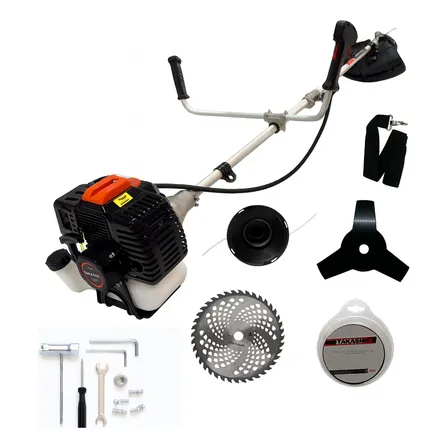 Desbrozadora Desmalezadora 52cc A Gasolina 2.5hp Takashi Color Negro 2 Tiempos Con Accesorios Incluidos Y Incluye Hilo De 15 Metros