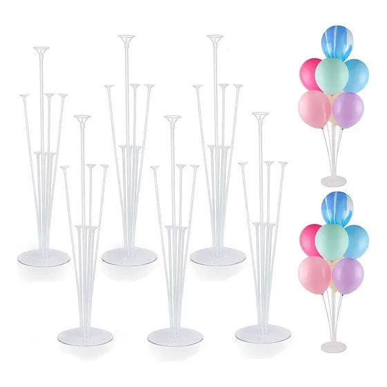 Soportes Para Globos Con Centro De Mesa P/decoración 6pzas