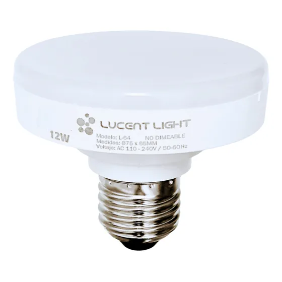 Foco Bombilla Led 12w Plano Enano E27 Neutra Calida O Blanca