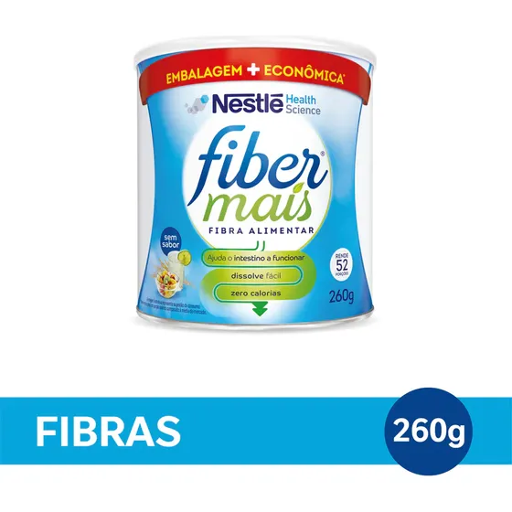 Suplemento en polvo Nestlé Fiber Mais en lata de 260g