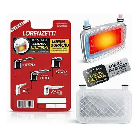 Resistência Lorenzetti p/ ducha chuveiro Acqua Duo/Storm/Star/Wave 127V 5500W Código 3065