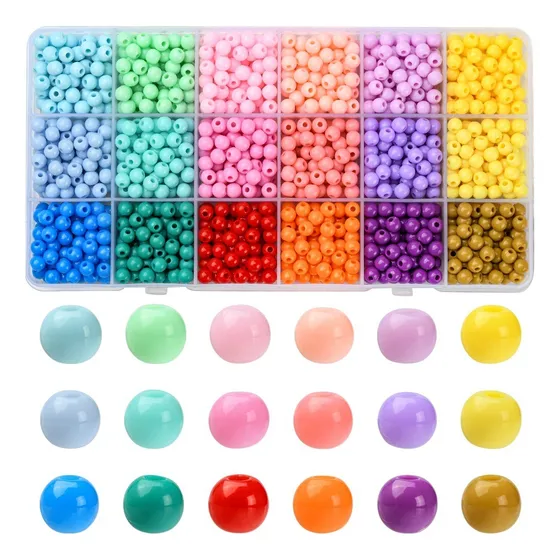 Kit 750 Perlas Mostacillas 6mm - 18 Colores Ideal Pulseras!