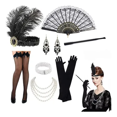 Set De Disfraz De Fiesta Retro Los Años 20 De Gran Gatsby