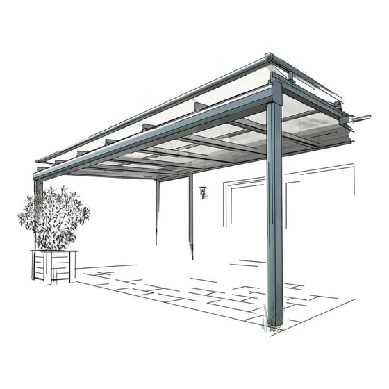 Pergola Galeria Cocheras Techos Hierro Madera Industrial