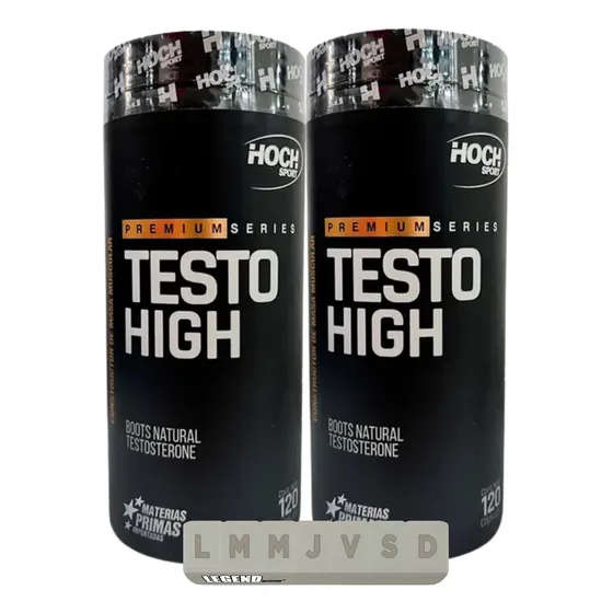 2 Testo High Hoch Sport Boost Natural 120 Cap Sabor Sin Sabor + Pastillero Legend