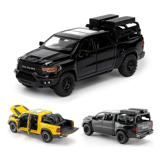 Dodge Ram Trx Mammoth Miniaturas Metal Carro Com Luzes E Som