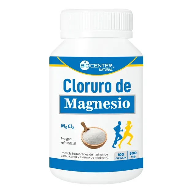 Cloruro De Magnesio Biocenter Natural 500mg 100 Capsulas