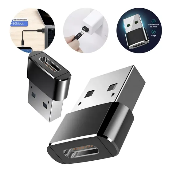 Adaptador Usb Tipo A  Tipo C Aluminio