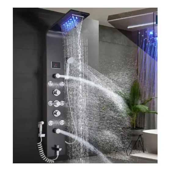 Panel Ducha Regadera Ducha De Pared Hidromasaje Led