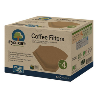Filtros De Cafe De If You Care #4 C/400 Unidades Importado Filtros De Cafe De If You Care #4 C/400 Unidades Importado