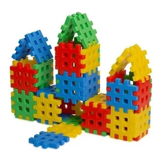 Jogo De Encaixe Blocos Pedagógico De Montar 40 Pçs Grandes Jogo De Encaixe Blocos Pedagógico De Montar 40 Pçs Grandes
