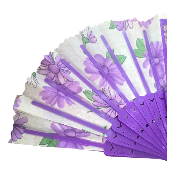 Abanico Manual Plegable Con Estampado Floral. Mc