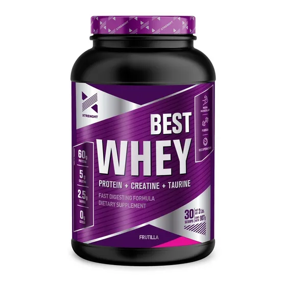 Proteina Xtrenght Best Whey 2 Lbs Creatina Taurina 0 Azucar