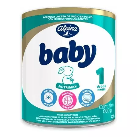 Leche De Fórmula En Polvo Alpina Baby 1 En Lata De 800g