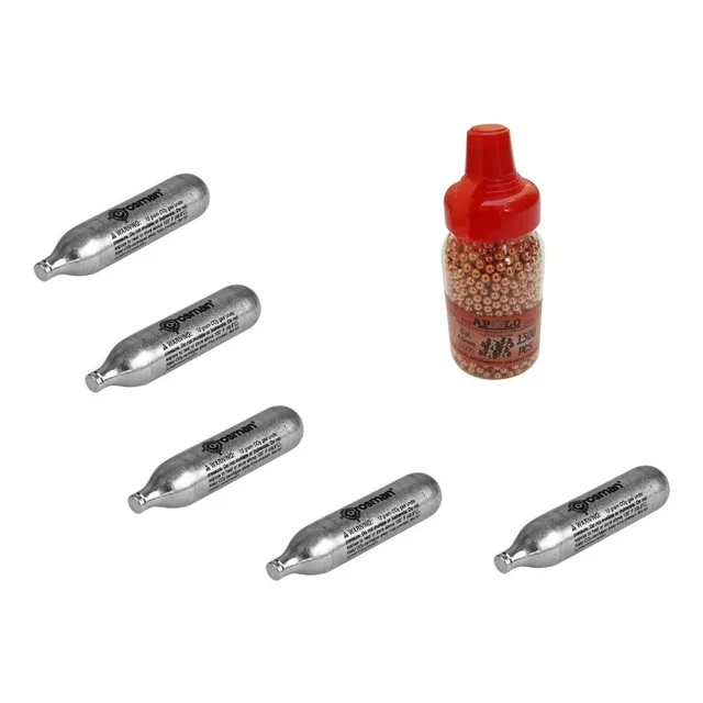 Garrafas Pistola De Co2 5+1000 Balines 4,5 Chumbos Crosman