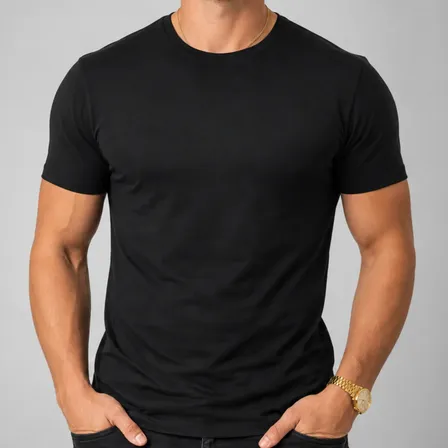 Camiseta Basica Masculina Algodão Lisa Malha Peruana Premium