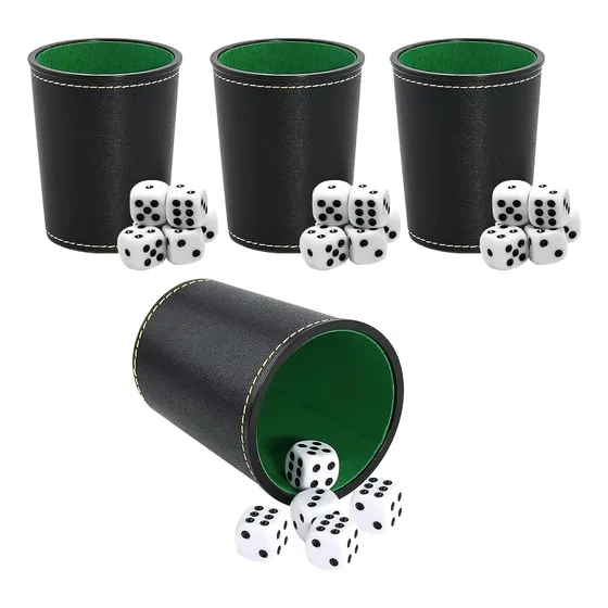 Juego De Mesa Juego De 4 Cachos De Eco Cuero Negro Simplit