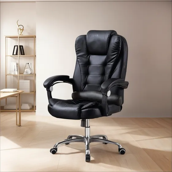 Silla Ejecutiva Lumax Puntos Masaje Cuerina Reclinable 150º