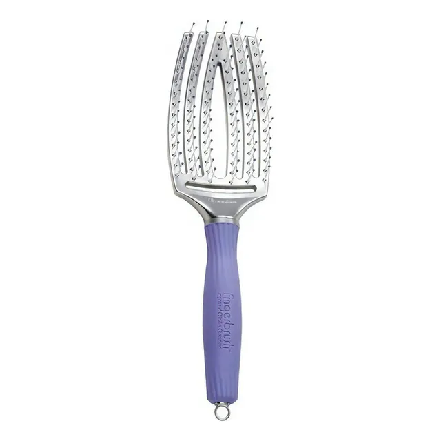 Cepillo Olivia Garden Finger Brush Mediano Color Gris