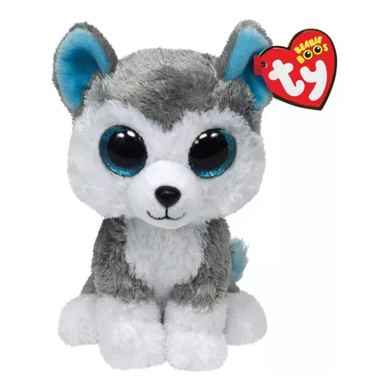 Peluche Ty Beanie Boos con forma de animal, 16 cm, suave, Toyng 44098, color granizado