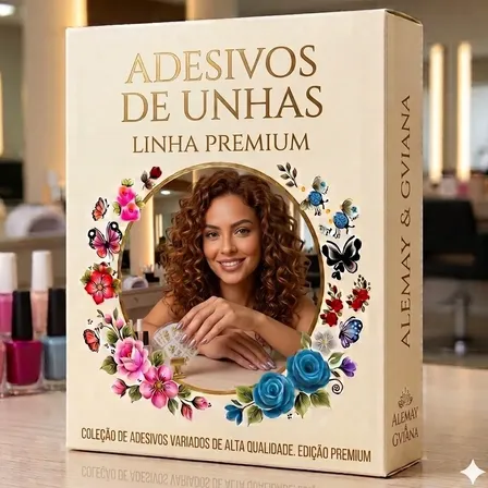 Kit 120 Adesivos De Unhas Linha Premium Manicure + Brinde Adesivos Unhas Películas 3d Atacado Revenda Flores Borboletas Unhas Gel Alongamento Manicure Manicuro Pedicure Nails Nai