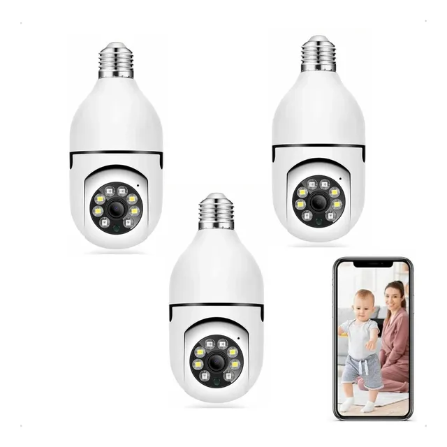 Kit 3 Camera Ip Wifi Inteligente 360 Alta Definição Anatel