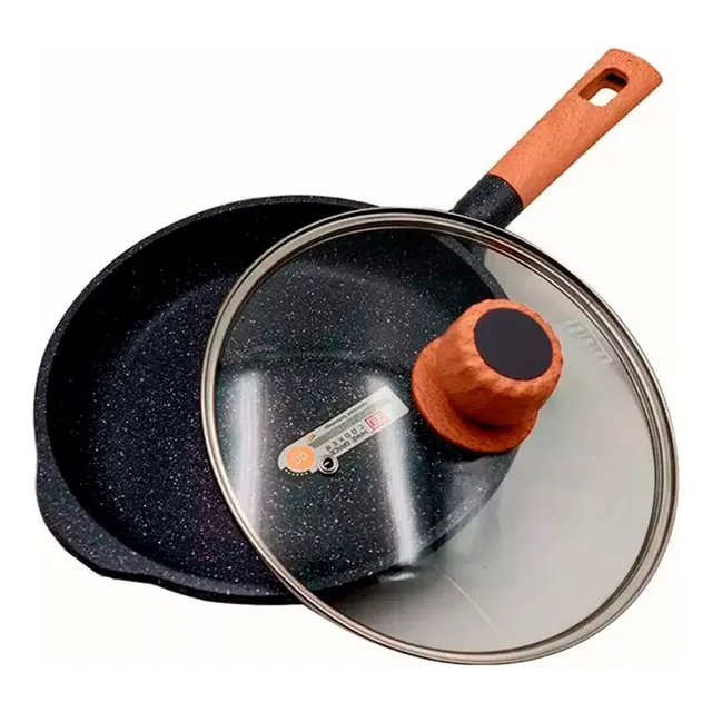 Sartén Antiadherente Con Tapa - Mgc N° 24 Negro