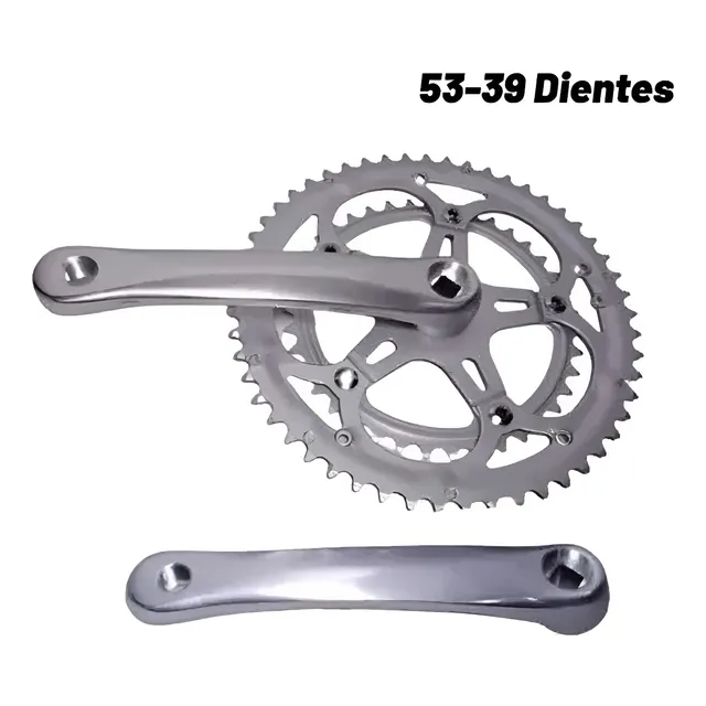 Biplato Corona Doble Aluminio 53-39 Dientes P/ruta 