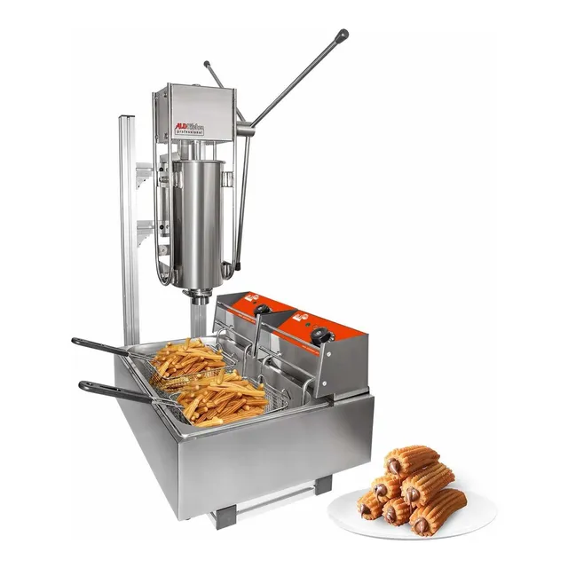 Aldkitchen Churro Manual Maquina Soporte Trabajo Freir Acero